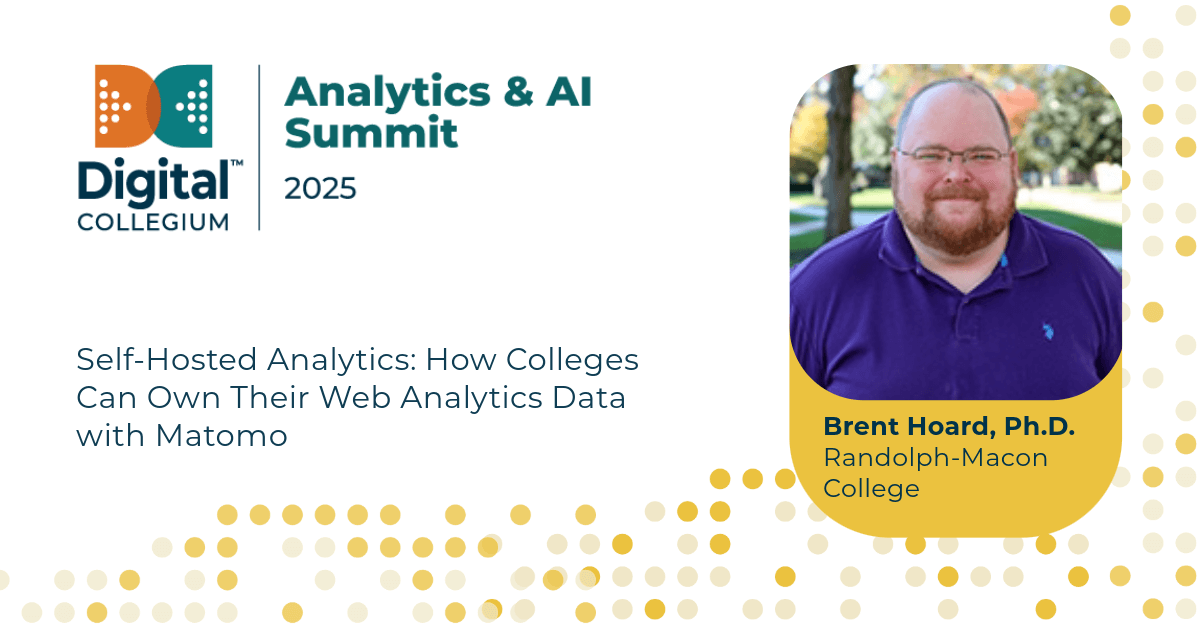 Self-hosted analytics: How colleges can own their web analytics data with Matomo at 2024 Annual Conference