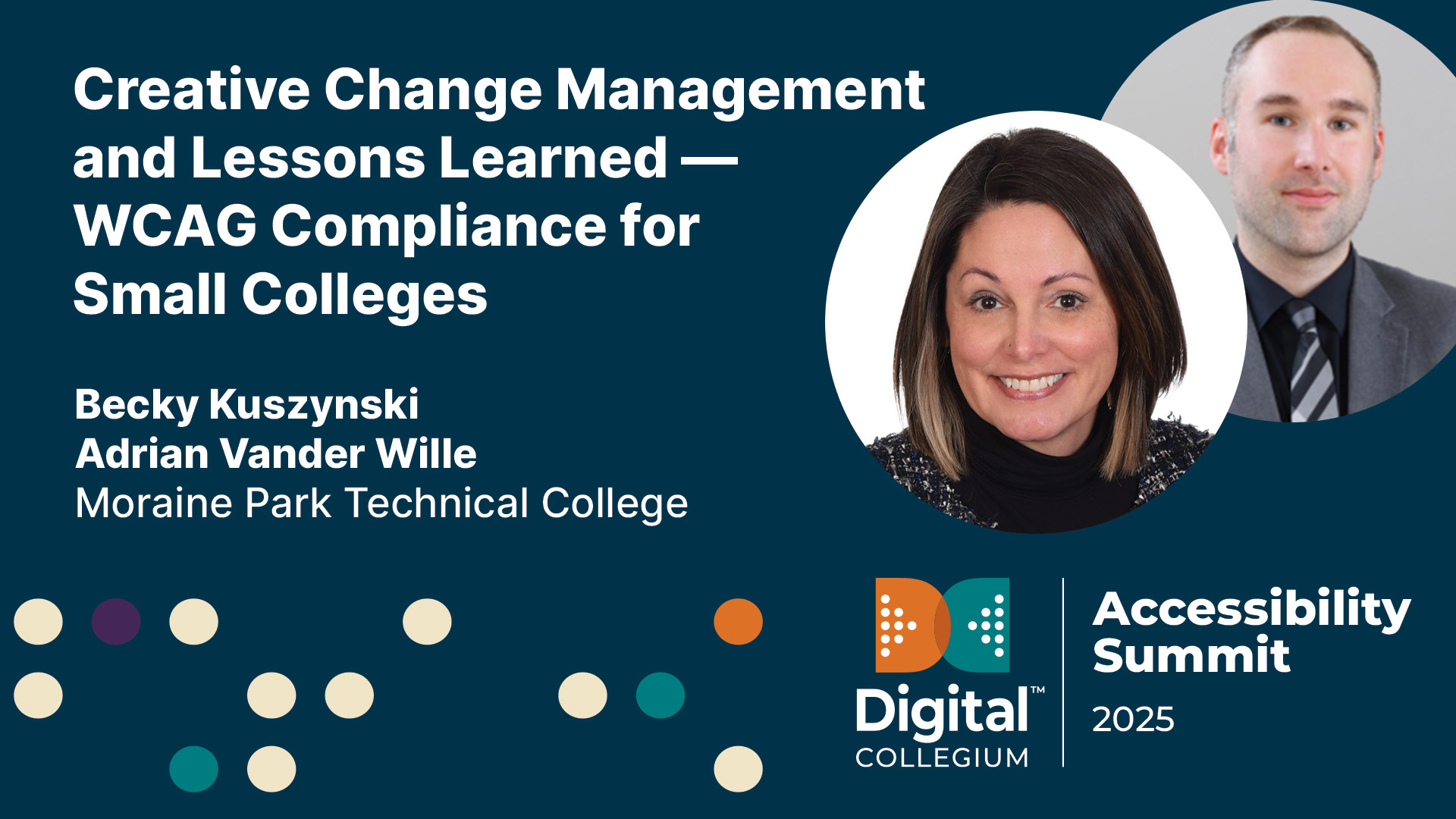 Creative change management and lessons learned — WCAG compliance for small colleges at 2024 Annual Conference